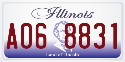 IL license plate A068831