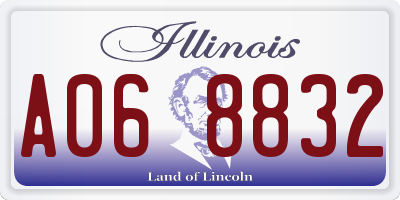 IL license plate A068832