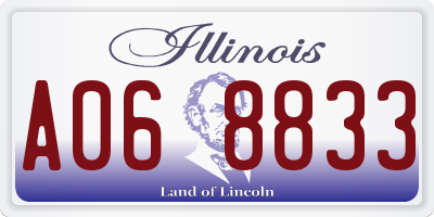 IL license plate A068833