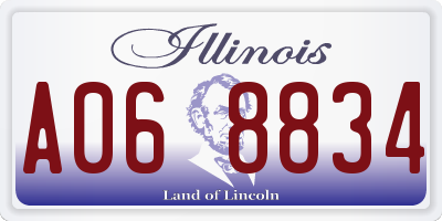 IL license plate A068834