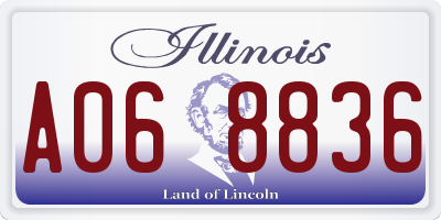 IL license plate A068836
