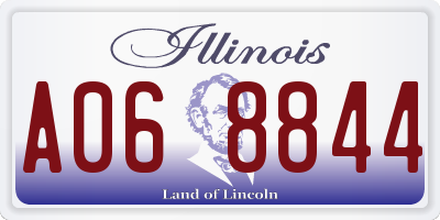 IL license plate A068844