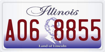 IL license plate A068855