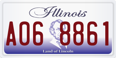 IL license plate A068861