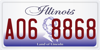 IL license plate A068868
