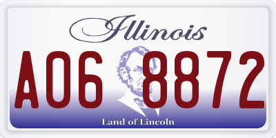 IL license plate A068872