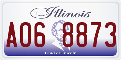 IL license plate A068873