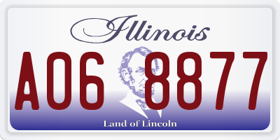 IL license plate A068877