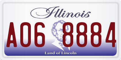 IL license plate A068884