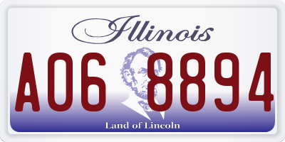 IL license plate A068894