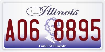 IL license plate A068895