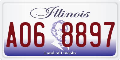 IL license plate A068897