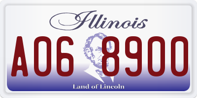 IL license plate A068900