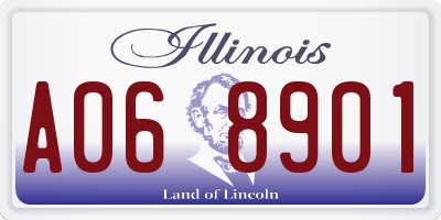 IL license plate A068901