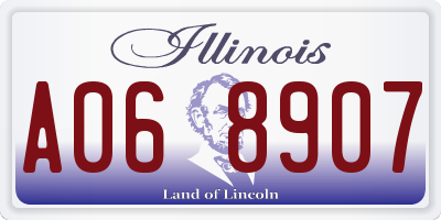 IL license plate A068907