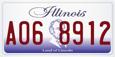 IL license plate A068912
