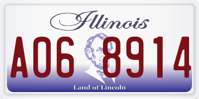 IL license plate A068914