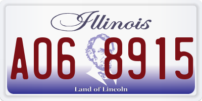 IL license plate A068915