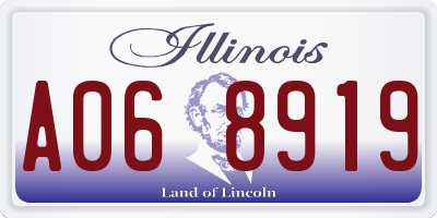 IL license plate A068919