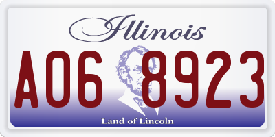 IL license plate A068923