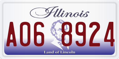 IL license plate A068924