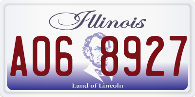 IL license plate A068927