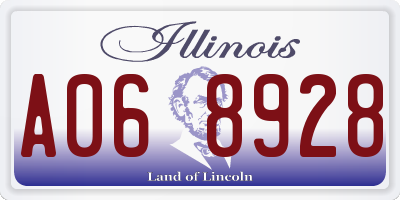 IL license plate A068928