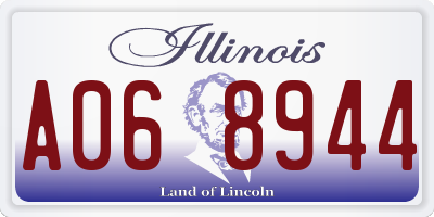IL license plate A068944