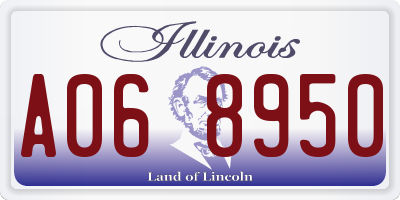 IL license plate A068950