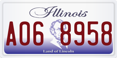 IL license plate A068958