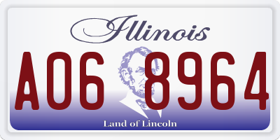 IL license plate A068964