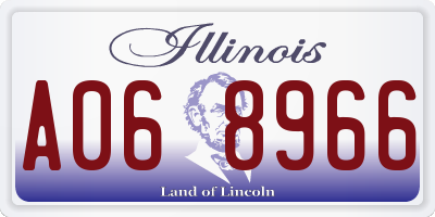 IL license plate A068966
