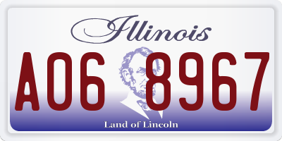 IL license plate A068967