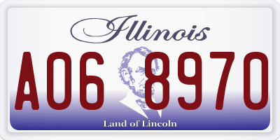 IL license plate A068970