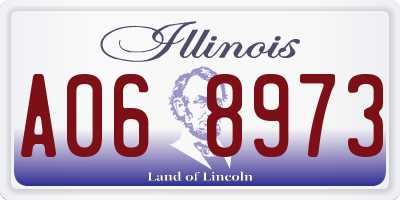 IL license plate A068973