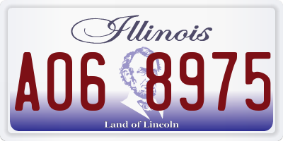 IL license plate A068975