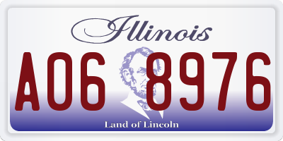 IL license plate A068976