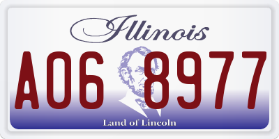 IL license plate A068977