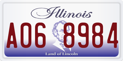 IL license plate A068984