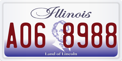 IL license plate A068988