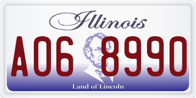 IL license plate A068990