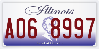 IL license plate A068997