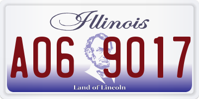 IL license plate A069017