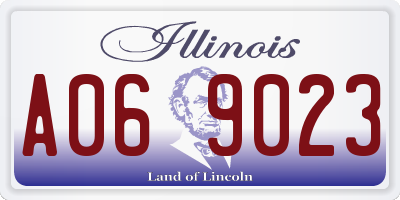 IL license plate A069023