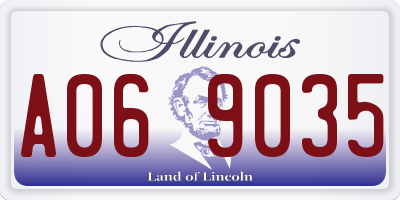 IL license plate A069035