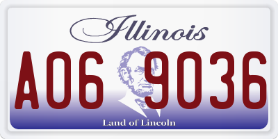 IL license plate A069036