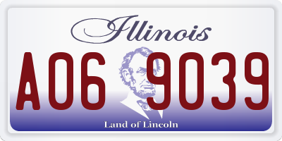 IL license plate A069039