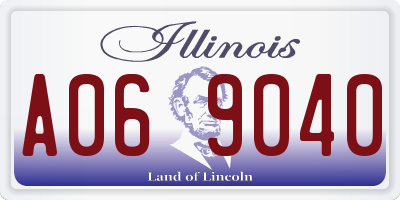 IL license plate A069040