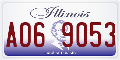 IL license plate A069053
