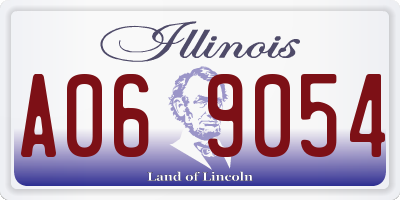 IL license plate A069054